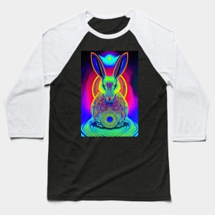 Psychedelic Pop art - RABBIT Baseball T-Shirt